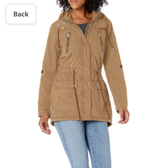 NWT Levi's Women's Cotton Hooded Anorak Dull Gold Jacket - Size XXL - Picture 4 of 10